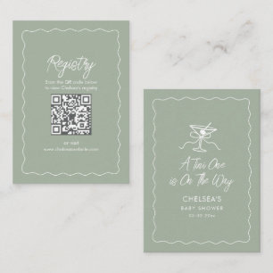 A Tini One Is On The Way Baby Shower Registry Enclosure Card