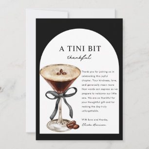 A Tini One is on the Way Baby Shower Thank You Card