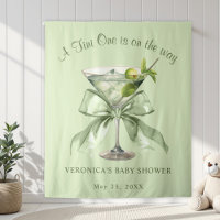 A tini One is on the Way Bow Martini Baby Shower