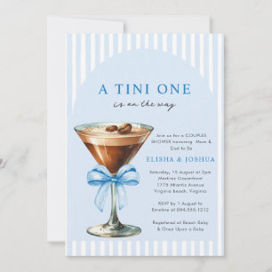 A Tini One Is on the Way Boy Couples Baby Shower Invitation
