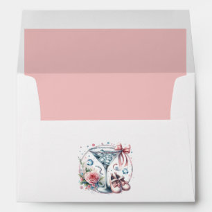 A Tini One Is On The Way Chic Martini Baby Shower Envelope