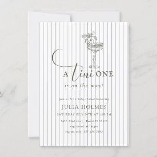 a Tini One  Modern Elegant Baby Shower Invitation
