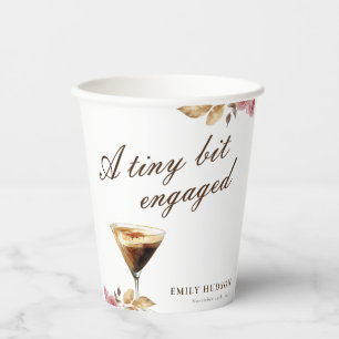 A Tiny Bit Espresso Martini Bridal Shower Paper Cups
