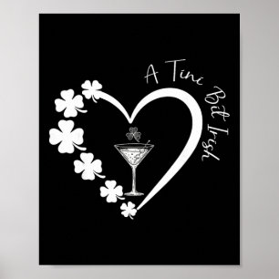 A Tiny Bit Irish Lucky Irish Girls Tail St Patrick Poster