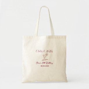 a tiny bit older 30th birthday glass brown trendy tote bag