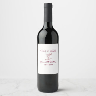a tiny bit older 30th birthday glass brown trendy  wine label