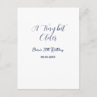 a tiny bit older 30th birthday navy blue trendy mo