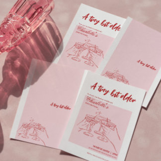 A Tiny Bit Older Birthday Invitation