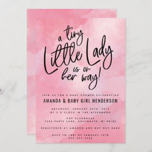 A Tiny Little Lady Baby Shower Invitation