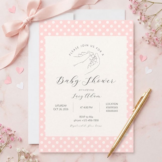 A Tiny New Beginning Baby Shower Invitation (Creator Uploaded)