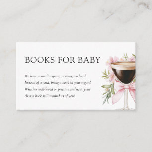 A Tiny One Espresso Martini Baby Shower Books Enclosure Card