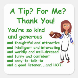 A tip for me - tip jar sticker