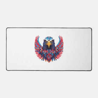 A TO Z with American eagle with patriotic symbol Desk Mat