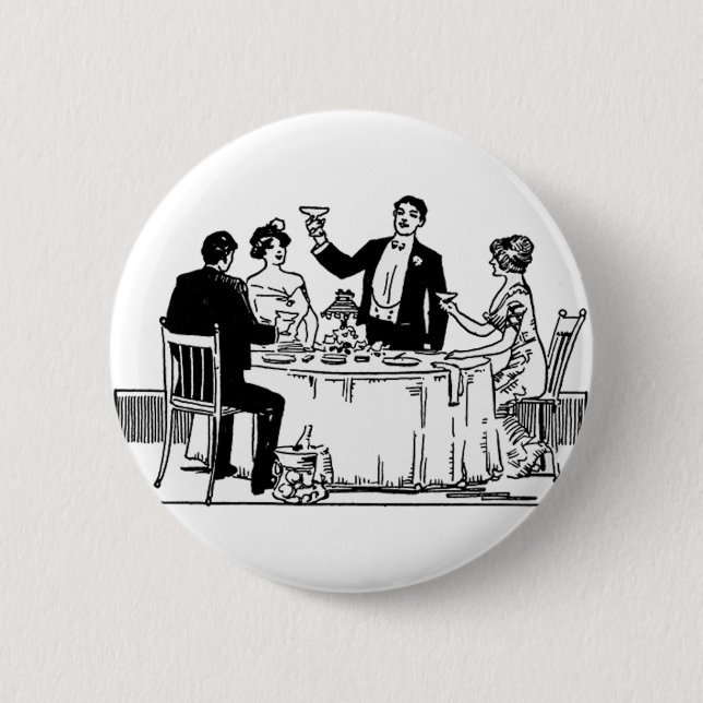 A toast 6 cm round badge (Front)