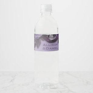 A Toast to Forever, Lavender Gothic Wedding Water Bottle Label