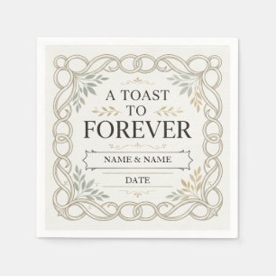A Toast to Forever Romantic Marriage Proposal Napkin