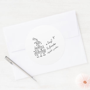 A Toast to Forever Wedding Classic Round Sticker