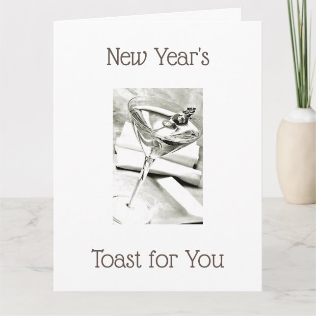 A TOAST TO "NEW BEGININGS" IN YOUR LIFE CARD (Front)