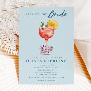 A Toast To The Bride Bridal Shower Invitation