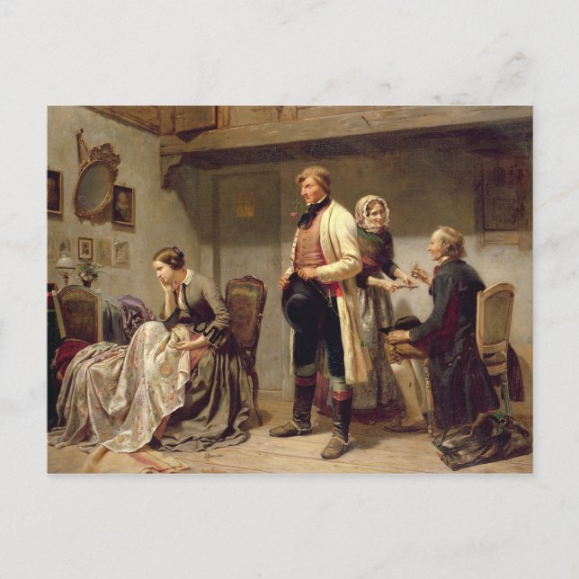 A toast to the engaged couple postcard (Front)