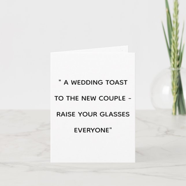 A TOAST TO THE NEW COUPLE CARD (Front)