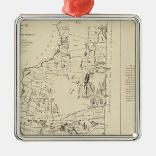 A Topographical Map Metal Tree Decoration