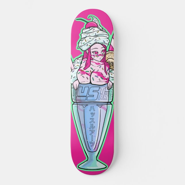 A totally normal milkshakeke skateboard (Front)