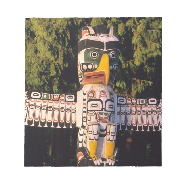 A totem pole In Vancouver, Canada. Notepad (Front)
