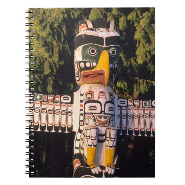 A totem pole In Vancouver, Canada. Spiral Notebook (Front)
