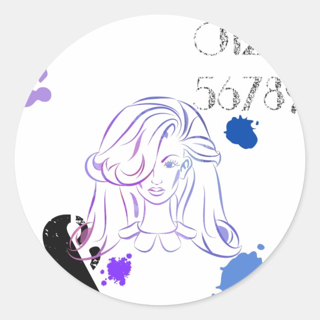 A Touch of Colour Watercolor Splatters Classic Round Sticker (Front)