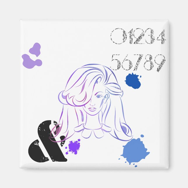 A Touch of Colour Watercolor Splatters Magnet (Front)