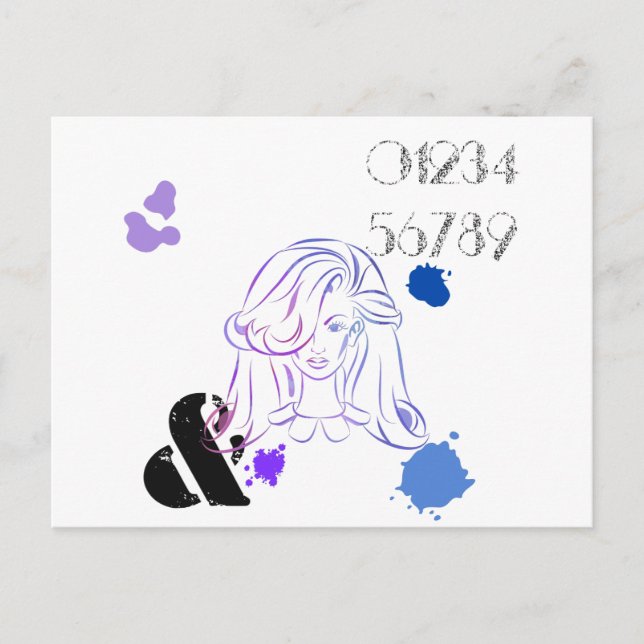 A Touch of Colour Watercolor Splatters Postcard (Front)