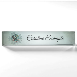 A touch of fantasy and elegance, the swan of dream nameplate