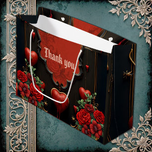 A touch of gothic, hearts and eternal connection.  large gift bag