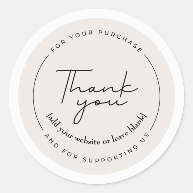 A Touch of Gratitude in Lavender Classic Round Sticker (Front)