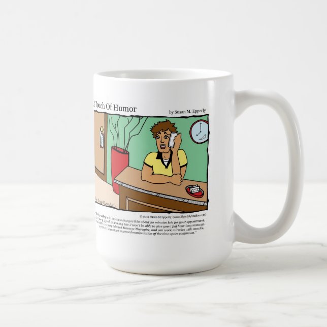 "A Touch of Humour" Time Space Continuum Comic Coffee Mug (Right)
