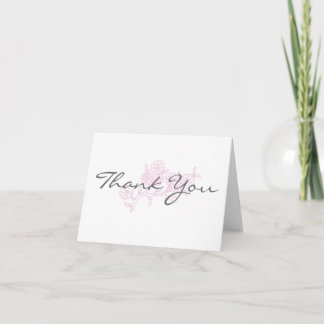 A touch of pink Thank You Card