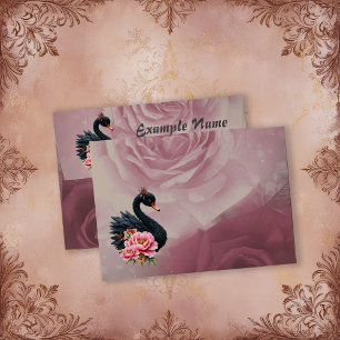 A touch of rose and swan's glow. envelope