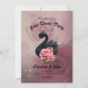 A touch of rose and swan's glow.  invitation