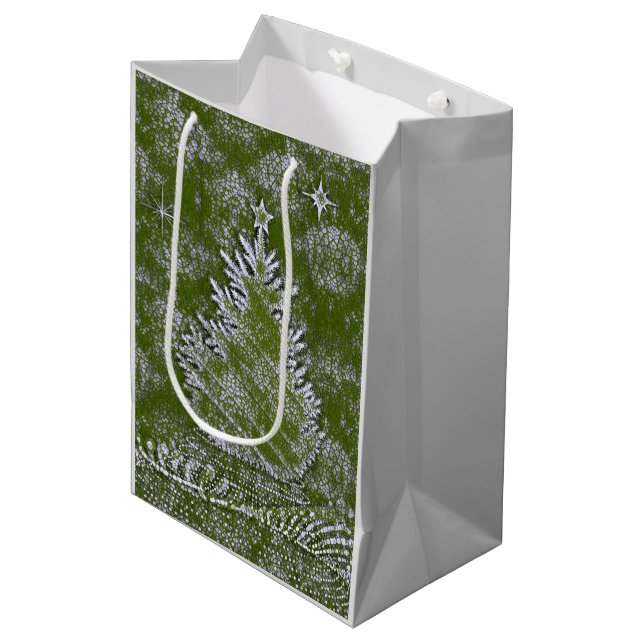 A Touch Of Snow Medium Gift Bag (Front Angled)
