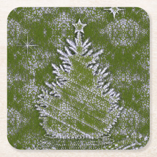 A Touch Of Snow Square Paper Coaster