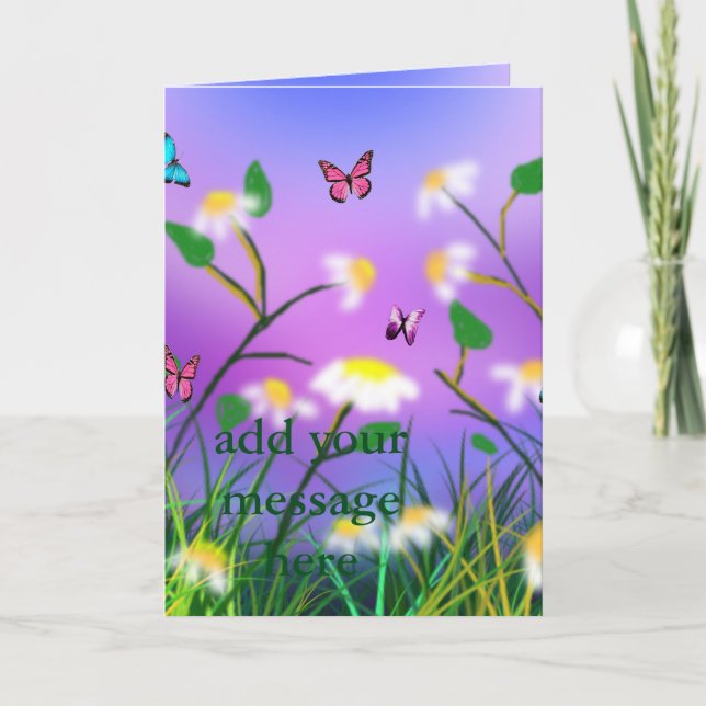 A Touch Of Spring,  Birthday Greeting Card (Front)