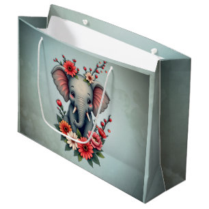 A touch of summer: The baby elephant Large Gift Bag