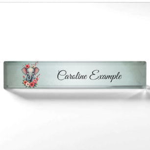 A touch of summer: The baby elephant Nameplate