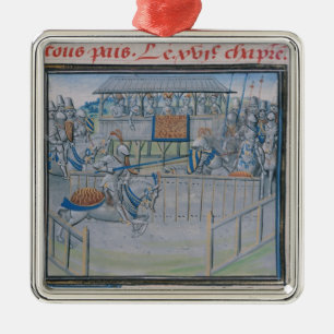A Tournament in London: Jousting Metal Tree Decoration
