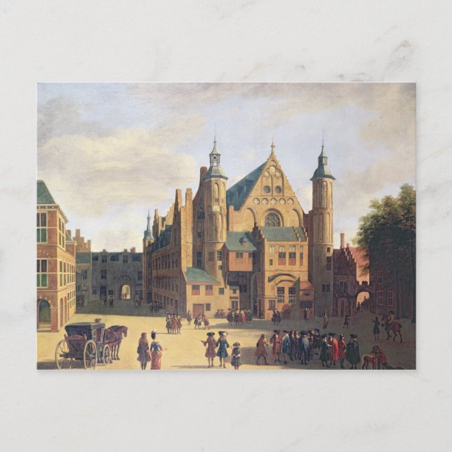 A Town Square in Haarlem Postcard (Front)