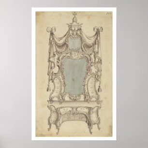 A 'Toylet' table, from a Gentleman's Cabinet Direc Poster