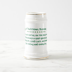 A Traditional Irish Blessing/St.Patrick's Day Beer Stein