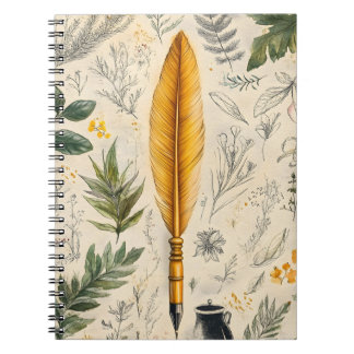 A traditional quill pen used for writing notebook