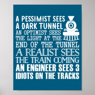 A Train Engineer And 3 Idiots Funny Joke  Poster